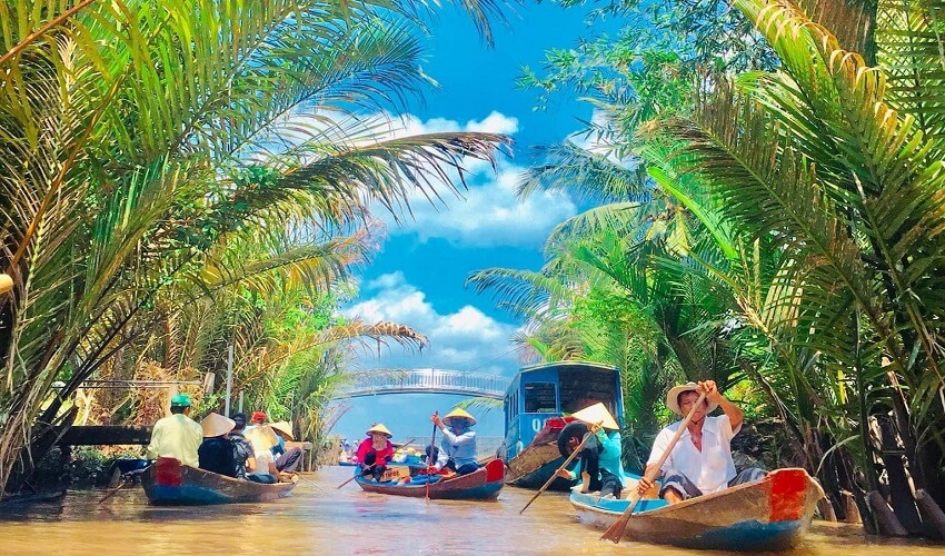 Balade en barque à rames Ben Tre