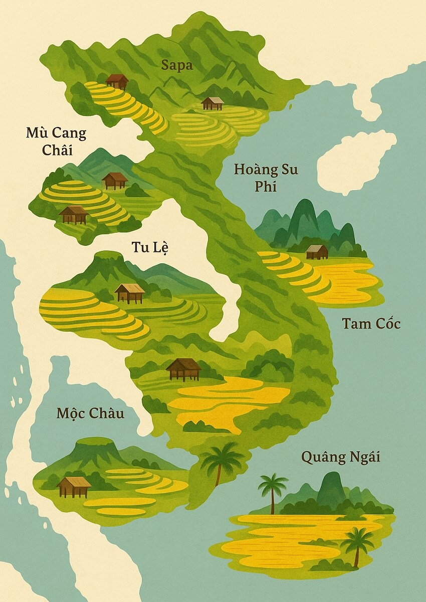 La riziculture couvre tout le territoire