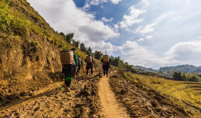 La randonnée est le meilleur moyen d'explorer les villages autours