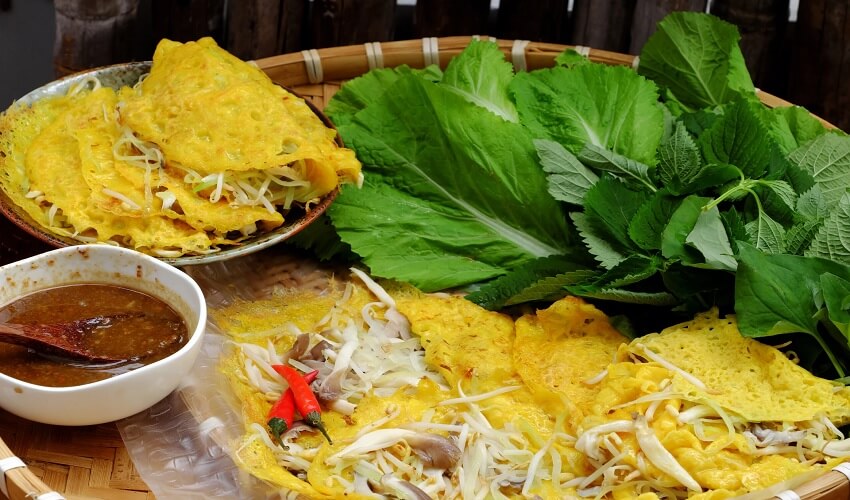 Banh xeo la crêpe qui grésille