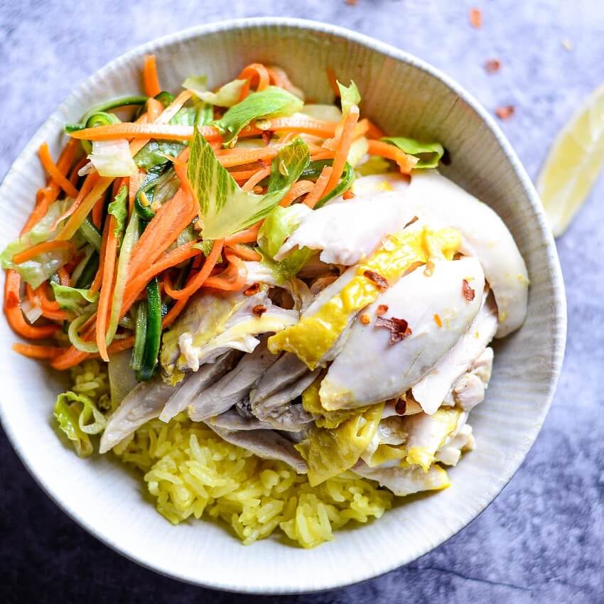 Riz poulet Hoi An attire chaque convive venant visiter