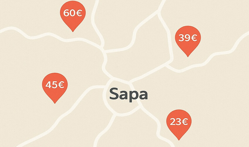 carte du prix moyen selon les quartiers