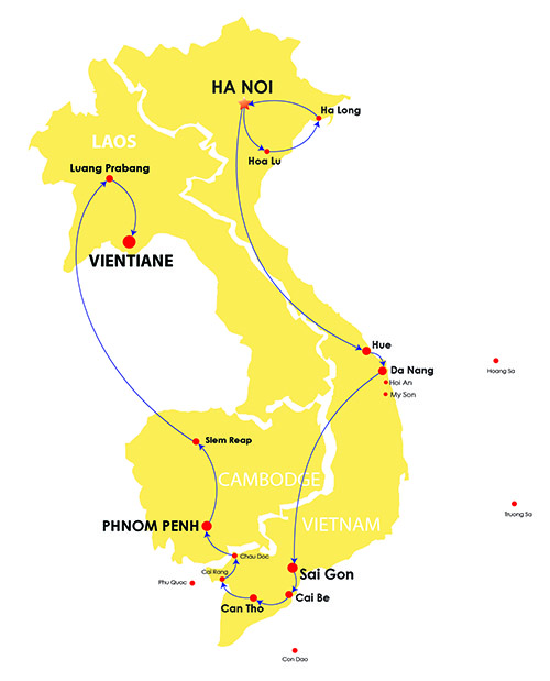 Circuit Vietnam Cambodge Laos 18 jours